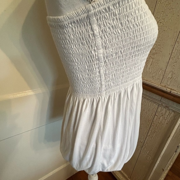 Lascana White Smocked Peplum Strapless Top - Picture 8 of 13